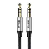 Baseus Yiven M30 - Câble audio jack 3,5 mm mâle-mâle, 1,5 m (noir et argent) : câble audio Baseus Yiven M30 noir et argent