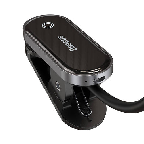 Baseus Comfort Reading - Lampe à pince rechargeable 4000 K (gris foncé) : bandeau tactile de réglage