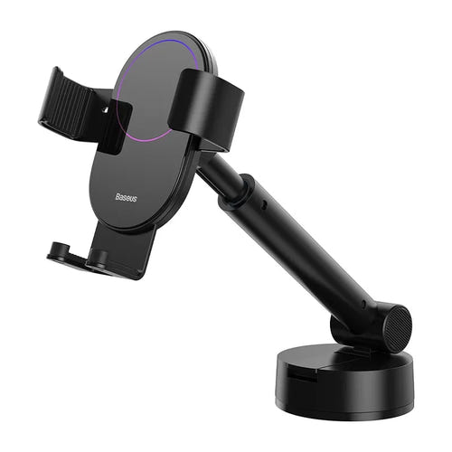 Baseus Simplism - Support voiture gravitationnel à ventouse, bras 16 cm (noir) : bras télescopique déployé