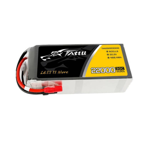 Tattu 22000 mAh 22,2 V 30C 6S1P - Batterie LiPo AS150 et XT150 : batterie LiPo Tattu 22000 mAh 6S