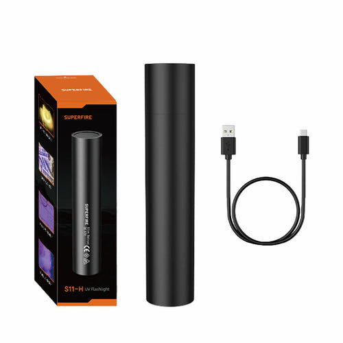 Superfire S11-H - Lampe torche UV 365 nm rechargeable : lampe torche UV Superfire S11-H vue d'ensemble