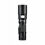 Superfire X60-T - Lampe torche rechargeable 1500 lm, portée 300 m : ports USB de charge et de sortie de courant