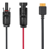 EcoFlow - Câble solaire MC4 vers XT60 de 3,5 m : connecteur XT60 côté station électrique