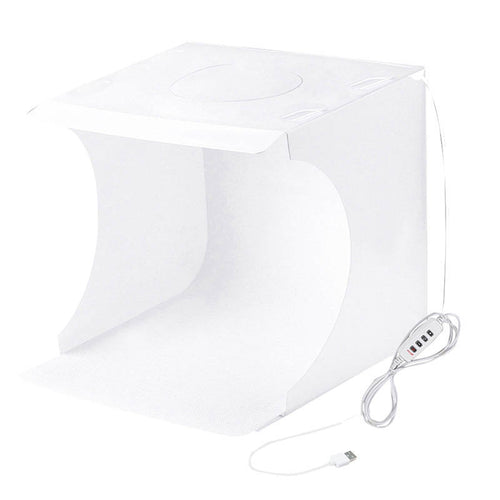 Puluz PU5023 - Mini studio photo LED 23 cm avec 6 fonds : mini studio photo Puluz 23 cm ouvert et éclairé