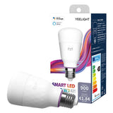 Yeelight Smart Bulb W3 - Ampoule connectée E27 couleur 900 lm : ampoule allumée en lumière colorée