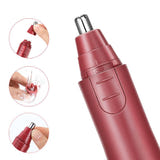 Liberex - Tondeuse nez et oreilles à éclairage LED (rouge) : capuchon de protection de la tête de coupe