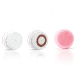 Liberex Egg - Brosse nettoyante visage sonique (rose) : les trois têtes interchangeables fournies