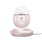 Liberex Egg - Brosse nettoyante visage sonique (rose) : socle de charge sans fil et câble USB