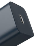 Baseus Super Si - Chargeur 20 W avec câble USB-C vers Lightning 1 m (bleu) : chargeur branché sur une prise murale