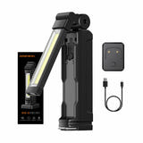 Superfire G16-S - Lampe d'atelier 800 lm USB-C aimantée (noire) : lampe d'atelier Superfire G16-S noire, vue d'ensemble
