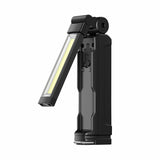 Superfire G16-S - Lampe d'atelier 800 lm USB-C aimantée (noire) : base de charge magnétique et fixations de la G16-S
