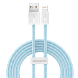 Baseus Dynamic - Câble USB-A vers Lightning 2,4 A, 1 m (bleu) : connecteur Lightning du câble