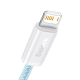 Baseus Dynamic - Câble USB-A vers Lightning 2,4 A, 1 m (bleu) : tresse haute densité du câble