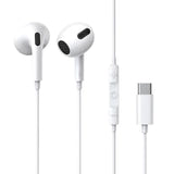 Baseus Encok C17 - Écouteurs filaires USB-C (blancs) : connecteur USB-C des écouteurs