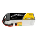 Tattu 10000 mAh 22,2 V 30C - Batterie LiPo 6S1P prise XT90 anti-étincelle : pack LiPo Tattu 10000 mAh vu de face