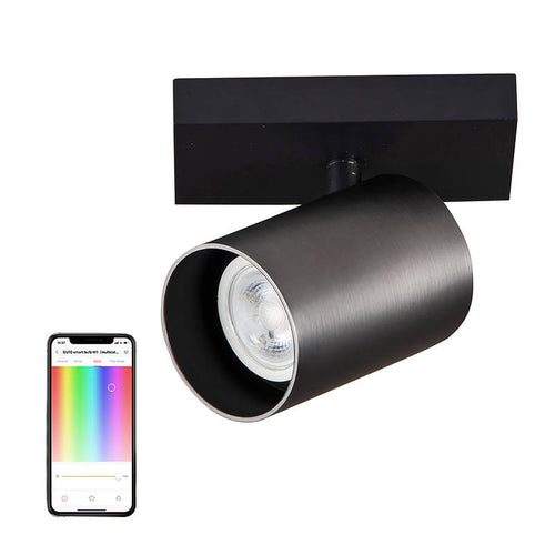 Yeelight YLDDL-0083-B - Spot de plafond connecté 1 ampoule 350 lm (noir) : spot de plafond Yeelight noir à une tête