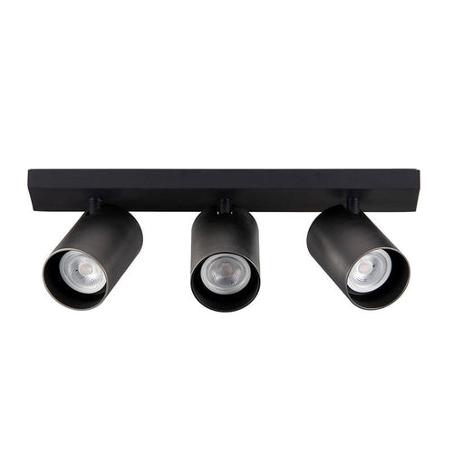 Yeelight YLDDL-0085-B - Spot de plafond connecté 3 ampoules 1050 lm (noir) : têtes orientées vers trois zones