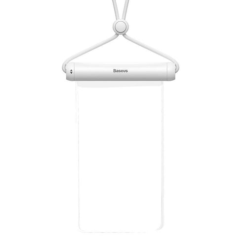 Baseus Cylinder - Pochette étanche IPX8 pour smartphone jusqu'à 7,2 pouces (blanche) : pochette étanche Baseus Cylinder blanche