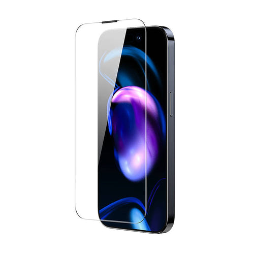 Baseus Crystal - Verre trempé anti-poussière 0,3 mm pour iPhone 14 Pro Max (lot de 2) : détail du revêtement anti-poussière