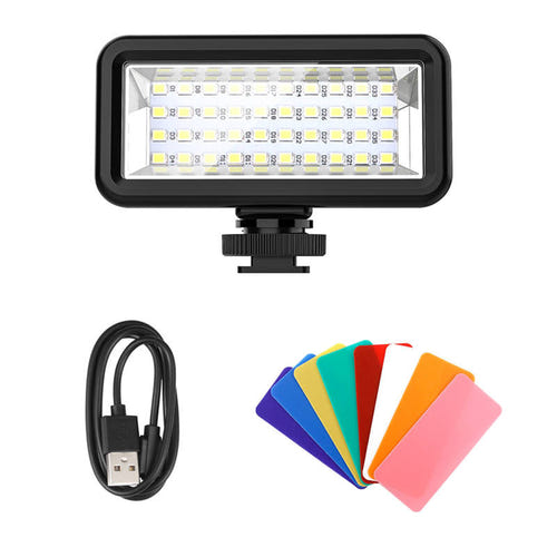 Puluz PU631B - Lampe de plongée étanche 40 m avec 8 filtres (noire) : les huit filtres de couleur fournis