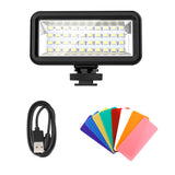 Puluz PU631B - Lampe de plongée étanche 40 m avec 8 filtres (noire) : les huit filtres de couleur fournis
