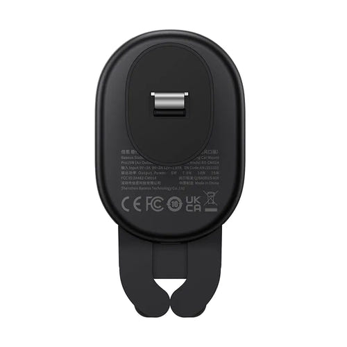 Baseus Pro - Support voiture gravitationnel à charge sans fil 15 W (noir) : crochet de fixation sur la grille d'aération
