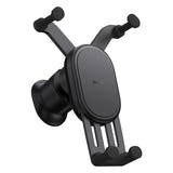 Baseus Pro - Support voiture gravitationnel à charge sans fil 15 W (noir) : téléphone en charge sur le support Baseus