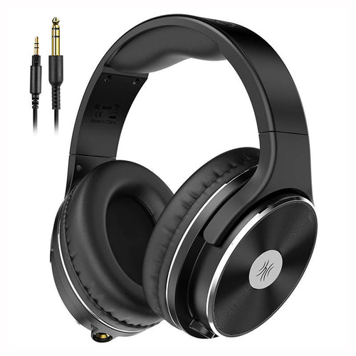 OneOdio Studio HiFi - Casque filaire 50 mm, 20 Hz - 40 kHz (noir) : casque filaire OneOdio Studio HiFi noir vu de face
