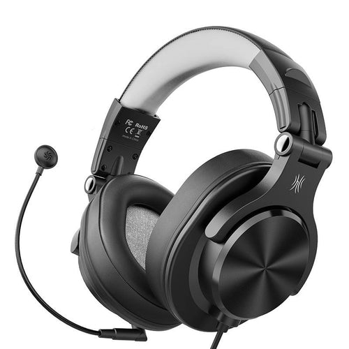 OneOdio A71D - Casque gaming filaire à micro détachable (noir) : casque gaming OneOdio A71D noir avec micro monté