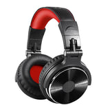 OneOdio Pro10 - Casque filaire Hi-Res 50 mm (rouge) : ports jack 3,5 mm et 6,35 mm