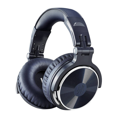 OneOdio Pro10 - Casque filaire Hi-Res 50 mm (bleu) : casque filaire OneOdio Pro10 bleu vu de trois quarts
