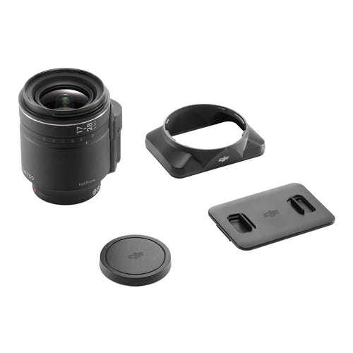 DJI DL PZ 17-28 mm T3.0 ASPH - Objectif à monture DL : objectif DJI DL PZ 17-28 mm T3.0 ASPH vu de côté
