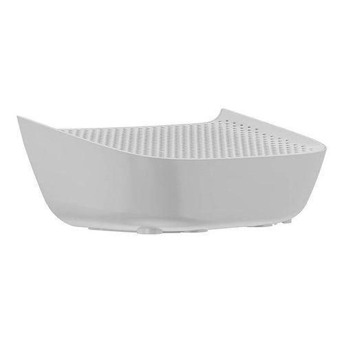 Catlink CL-LBPS-02 - Escalier attrape-litière pour litière Scooper (gris) : escalier attrape-litière Catlink gris vu de trois quarts