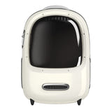 Petkit Breezy 2 - Sac à dos de transport ventilé pour chat et petit chien (blanc crème) : sac à dos Petkit Breezy 2 blanc crème vu de face