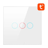 AVATTO TS02-EU-W3 - Interrupteur connecté Wi-Fi 3 boutons Tuya (blanc) : scénarios et programmation horaire