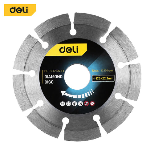 Deli Tools EDH-SQP125-E1 - Disque diamant 125 mm : disque diamant Deli Tools EDH-SQP125-E1 de 125 mm