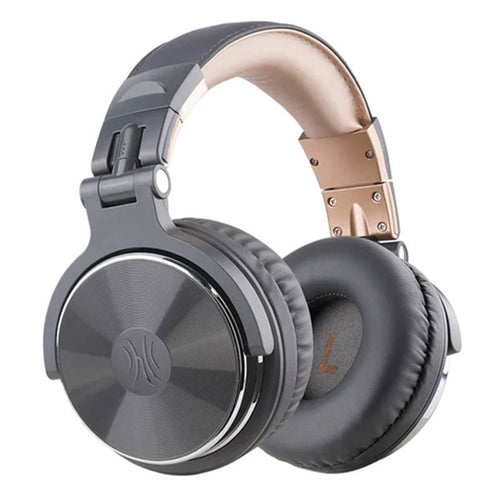 OneOdio Pro10 - Casque filaire Hi-Res 50 mm (gris) : casque filaire OneOdio Pro10 gris vu de face