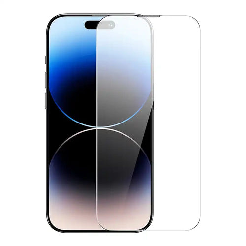 Baseus Corning - Verre trempé pour iPhone 14 Pro Max avec filtre anti-poussière : épaisseur de 0,4 mm usinée en CNC