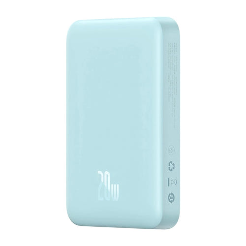 Baseus Magnetic Mini - Batterie externe magnétique 10 000 mAh 20 W (bleu) : batterie externe magnétique Baseus Magnetic Mini bleue