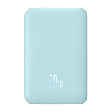 Baseus Magnetic Mini - Batterie externe magnétique 10 000 mAh 20 W (bleu) : caméra du téléphone laissée dégagée