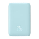 Baseus Magnetic Mini - Batterie externe magnétique 10 000 mAh 20 W (bleu) : caméra du téléphone laissée dégagée