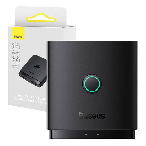 Baseus - Commutateur HDMI 2-en-1 bidirectionnel 4K 60 Hz (noir) : commutateur HDMI Baseus noir