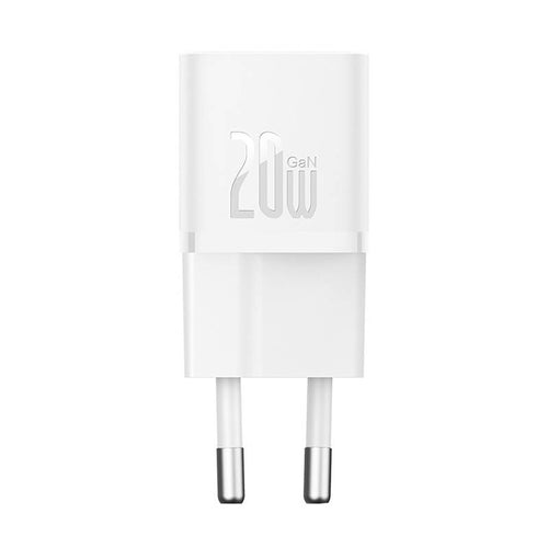 Baseus GaN5 - Chargeur secteur mini USB-C 20 W (blanc) : chargeur secteur Baseus GaN5 20 W blanc
