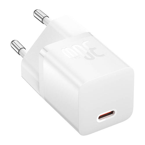 Baseus GaN5 - Chargeur secteur mini USB-C 30 W (blanc) : contrôle thermique BCT