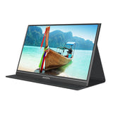 Arzopa S1 TABLE - Écran portable 15,6 pouces Full HD IPS : écran incliné sur sa housse aimantée