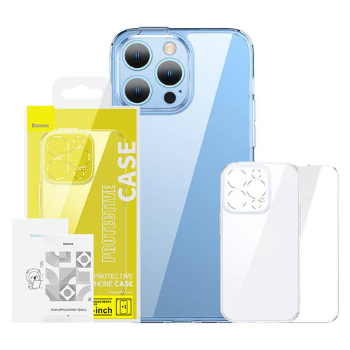 Baseus SuperCeramic - Coque transparente et verre trempé pour iPhone 14 Plus : coque transparente Baseus SuperCeramic pour iPhone 14 Plus