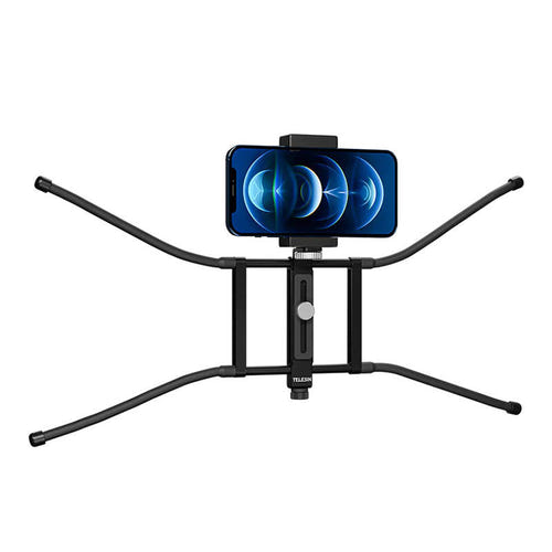Telesin TE-FM-001 - Support universel pour grillage, caméra et smartphone : pince à téléphone montée sur le support