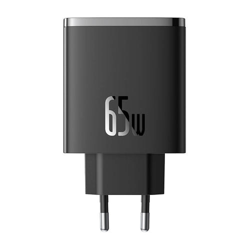 Baseus OS-Cube Pro - Chargeur secteur GaN5 65 W, 2 USB-C et 1 USB-A (noir) : chargeur Baseus OS-Cube Pro noir 65 W