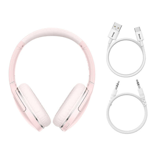 Baseus Encok D02 PRO - Casque sans fil Bluetooth 5.0, 40 h (rose) : transducteurs de 40 mm