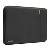 Tomtoc Defender-A13 - Housse pour ordinateur portable 13 pouces (noir) : poche extérieure zippée